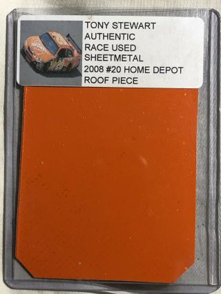 2008 Tony Stewart 20 Nascar Race Sheetmetal,  Home Depot Roof Piece