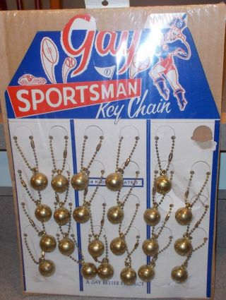 Vintage Basketball " Gay Sportsman " Key Chains/charms Store Display