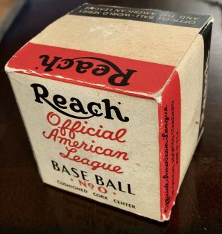 1946 - 1951 Reach Official American League Ball Box Willian Harridge President