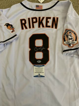 Cal Ripken Jr Baltimore Orioles Autographed Signed Jersey Beckett Certified