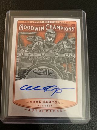 2019 Upper Deck Goodwin Champions Chad Sexton Musician Autograph Auto