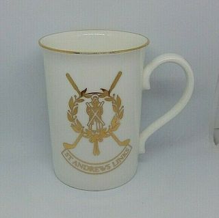 The Old Course St.  Andrews Links Bone China 8 Oz.  Signed Coffee Cup Mug