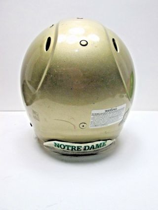 Riddell Notre Dame Fighting Irish Football Helmet Full Size Size LARGE Gold ND 5