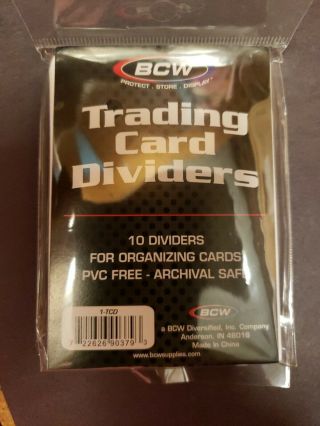 50 Bcw Trading Card Dividers For Storage Boxes