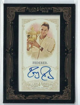 Roger Federer 2012 Topps Allen Ginter Framed Auto Autograph Ssp