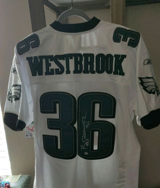 Brian Westbrook Autographed Authentic Jersey Nfl Philadelphia Eagles
