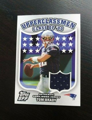 Tom Brady Game - Worn Jersey 2006 Topps Dpp Upperclassmen Patriots