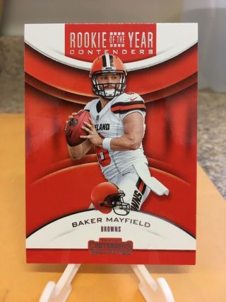 Baker Mayfield Rookie Card 2018 Panini Contenders Rookie Of The Year Browns Mvp
