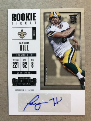 Tysom Hill 2017 Panini Contenders Autograph Auto Rookie Rc 249