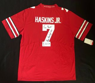 Dwayne Haskins Signed Autograph Ohio State Nike Jersey Jsa,  Inscriptions