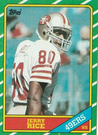 1986 Topps Jerry Rice Rc Rookie Card