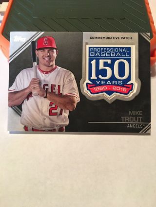 2019 Topps Series 1 Mike Trout Commemorative Patch 150 Years