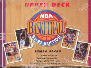 1991 - 92 Ud Upper Deck Low Series Jumbo Basketball Box