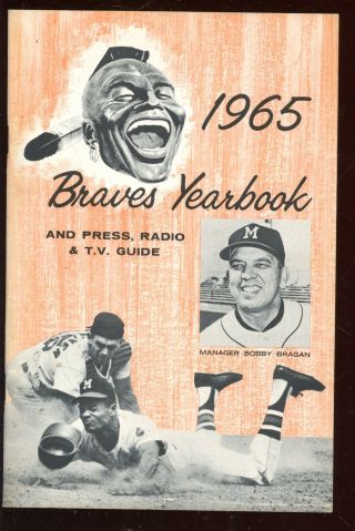 1965 Mlb Baseball 1st Season Atlanta Braves Yearbook / Press Guide Ex - Mt