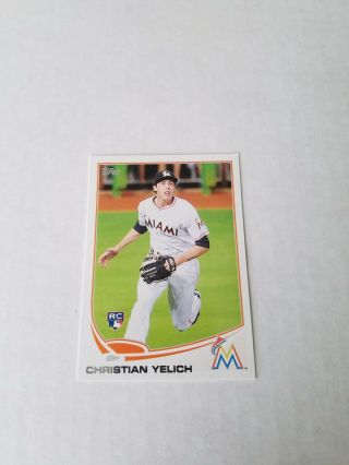 2013 Topps Update Christian Yelich Us290 Rc Brewers 31home Runs Hot
