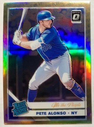 2019 Donruss Optic Pete Alonso Rated Rookie We The People Prizm Parallel /76