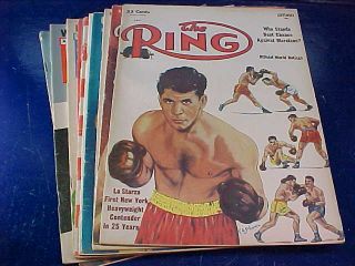 Full Year Run 12 Issues 1953 The Ring Vintage Boxing Magazines