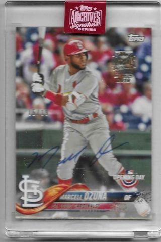 2019 Topps Archives Signature Marcell Ozuna Auto 2018 St Louis Cardinals 15/19