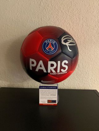 Zlatan Ibrahimovic Signed Paris Saint - Germain Soccer Ball Psa/dna Psg Size 5