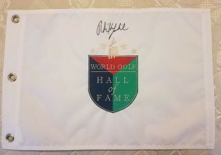 Phil Mickelson Signed World Golf Hall Of Fame Flag