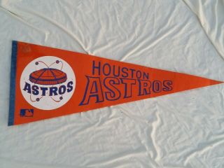 Houston Astros Baseball Pennant Vintage 29 1/2 Inch Felt