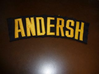 1984 Kevin Andersh Pittsburgh Pirates Game Worn Name Plate Off Jersey.