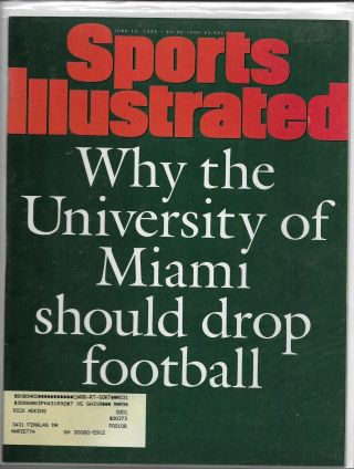 Sports Illustrated June 12 1995 University Of Miami