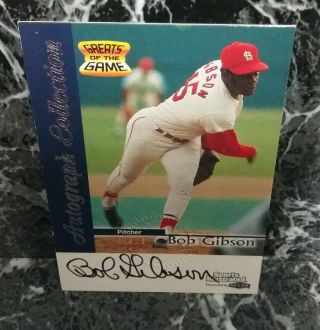 1999 Sports Illustrated Fleer Greats Of The Game Bob Gibson Auto