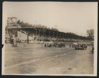 1934 Press Photo - " The Start Of The Indianapolis Race "
