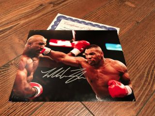Mike Tyson Signed 10x8 Photo Real Autograph &