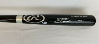 Jim Thome " Hof 18 " Signed Rawlings Pro Model Baseball Bat Beckett Witness
