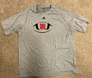 Rutgers Football Game Worn / Adidas Sideline Workout Team Shirt - Size Xl
