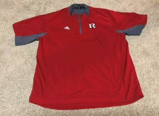 Rutgers Football Game Worn / Adidas Winbreaker Jacket / Shirt - Size Xl