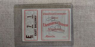 Antique Ohio State Vs Illinois Football Ticket Stub Nov.  20th 1926 Very Good Sha
