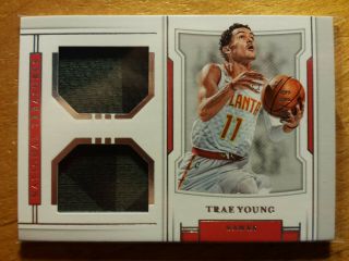 Trae Young 2018 - 19 Treasures Dual Jersey Patch Rc 29/99 Sp Hawks Oklahoma