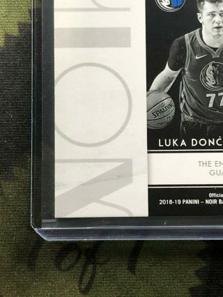 2018 - 19 Noir Luka Doncic Trae Young DUAL LAUNDRY TAG 1/1 ROOKIE MAVERICKS LR 6
