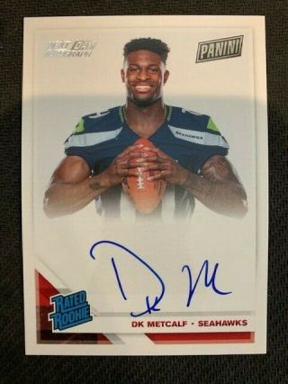2019 Panini Nationals Dk Metcalf Next Day Auto Rc Vip Gold Pack Autograph