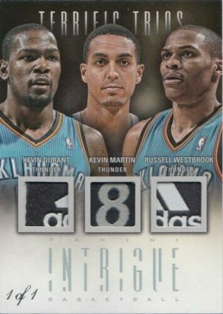 2012 - 13 Panini Intrigue Kevin Durant Westbrook Martin Tag 1/1 Masterpiece
