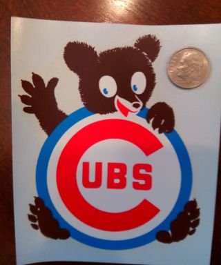 Chicago Cubs Vintage 1971 Cubbie Bear Decal Sticker