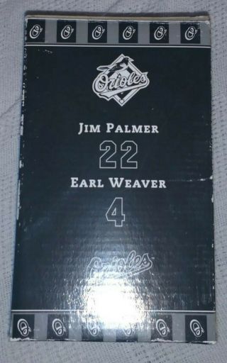 EARL WEAVER JIM PALMER ORIOLES DUAL BOBBLEHEAD SGA 2004 50TH ANNIVERSARY BD&A 4