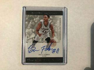 2016 - 17 Panini National Treasures Bryn Forbes Rookie Rc On Card Auto Sn 94/99