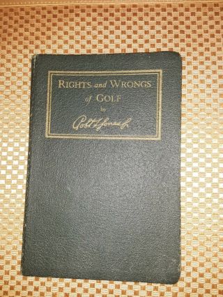 Rights And Wrongs Of Golf,  Bobby Jones,  1935 First Edition