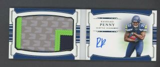2018 National Treasures Booklet Rashaad Penny Rpa Rc Rookie Patch Auto /99