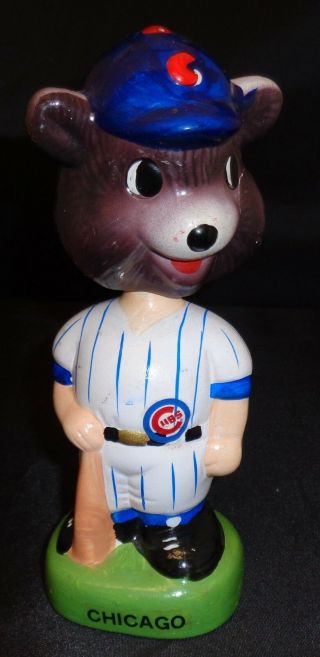 Vintage Chicago Cubs Green Base Bobble Head Nodder