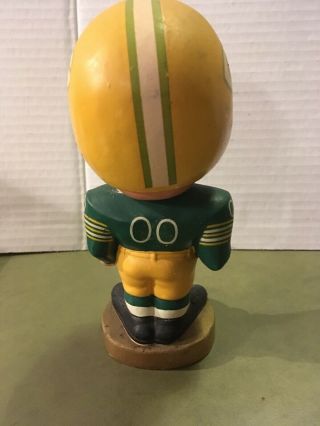 Vintage Green Bay Packers Bobble Head Nodder Gold Base 3