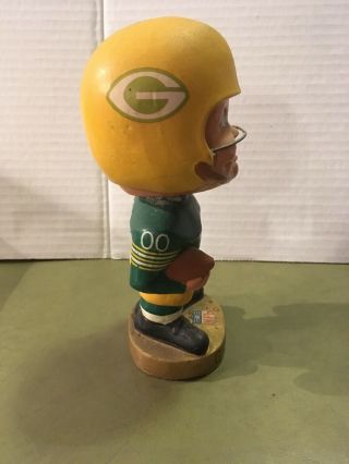 Vintage Green Bay Packers Bobble Head Nodder Gold Base 4