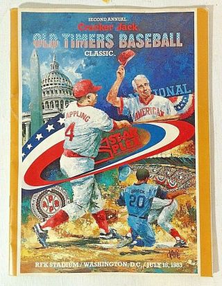 2nd Annual Cracker Jack Old Timers Baseball Classic July 18,  1983 Program Rfk