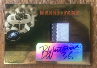 Brian Westbrook Auto Patch Absolute Marks Of Fame Philadelphia Eagles 17/25