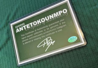 MVP Giannis Antetokounmpo Authentic Signed Jersey w/ Greek Freak Inscription 4