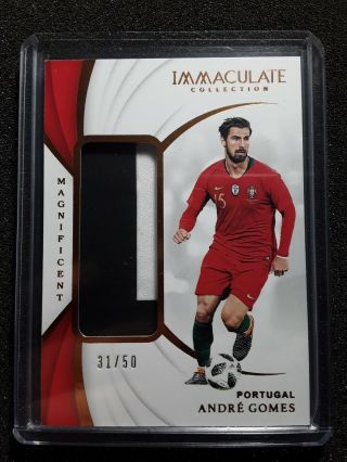 2018 - 19 Immaculate Soccer Bronze Andre Gomes Patch Match Worn /50 Portugal
